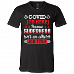 Personalized CO-VID 19 Essential Workers Because Superhero Isn't A Job Title T-shirt - V-neck, Black, V-Neck T-Shirt Personalized CO-VID 19 Essential Workers Because Superhero Isn't A Job Title T-shirt - V-neck, Black, V-Neck T-Shirt