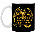 Tears Of My Players Ceramic Coffee Mug - Beer Stein -Water Bottle - Funny D&D Gaming Mug, Black, 11 oz. White Mug Tears Of My Players Ceramic Coffee Mug - Beer Stein -Water Bottle - Funny D&D Gaming Mug, Black, 11 oz. White Mug