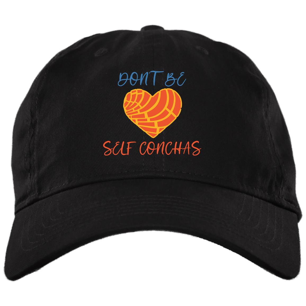 Don't Be Self Conchas Mexican Latina Girl Feminist Gift Twill Cap - High-Profile Snapback Hat, Black, Brushed Twill Dad Cap