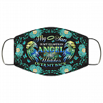 My Son Is My Guardian Angel He Watches Over My Back Washable Reusable Custom - Printed Cloth Face Mask Cover, White, Cloth Face Cover