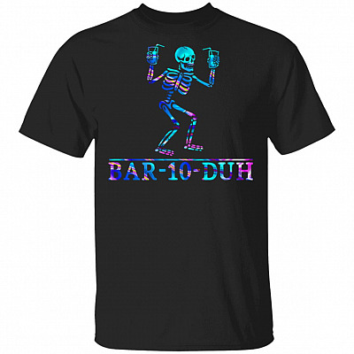 Bar 10 Duh T-Shirt - Funny Bartender Shirt, Black, Unisex T-Shirt