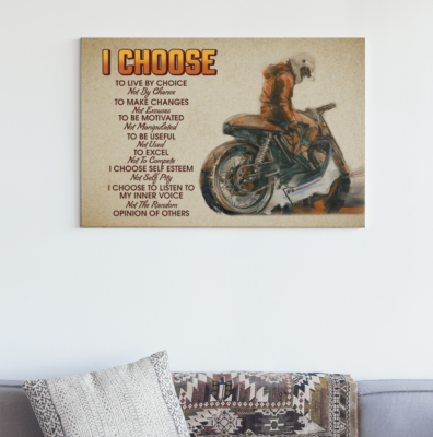 Alternative view of I Choose To Live By Choice Not By Chance To Make Changes Not Excuses Gallery Wrapped Framed Canvas Prints