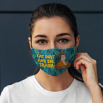 6VT. Eat Dirt Die Trash mask mockup