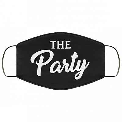 The Party - Wife Of The Party - Wedding Party Mask, Black, Cloth Face Cover