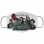 Friends Horror Movies Creepy Halloween Characters Washable Reusable Custom - Printed Cloth Face Mask Cover, White, Cloth Face Cover
