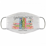 Librarian Are The Original Search Engine Washable Reusable Custom – Funny Librarian Printed Cloth Face Mask Cover, White, Cloth Face Cover