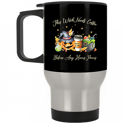 14 oz. Silver Travel Mug