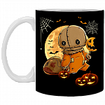 Trick R Treat Sam Coffee Mug - Beer Stein - Water Bottle - Color Changing Mug - Halloween Mug, Black, 11 oz. White Mug Trick R Treat Sam Coffee Mug - Beer Stein - Water Bottle - Color Changing Mug - Halloween Mug, Black, 11 oz. White Mug