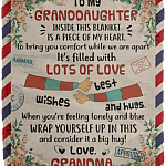 Letter To My Granddaughter Inside This Blanket Is A Piece Of My Heart Fleece - Premium Sherpa - Woven Blanket, White, Cozy Plush Fleece Blanket - 50x60 Letter To My Granddaughter Inside This Blanket Is A Piece Of My Heart Fleece - Premium Sherpa - Woven Blanket, White, Cozy Plush Fleece Blanket - 50x60