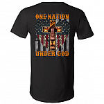 One Nation Under God American Flag Wings Plain Front - Print On Back T-Shirt - V-Neck Shirt, Black, V-Neck T-Shirt One Nation Under God American Flag Wings Plain Front - Print On Back T-Shirt - V-Neck Shirt, Black, V-Neck T-Shirt