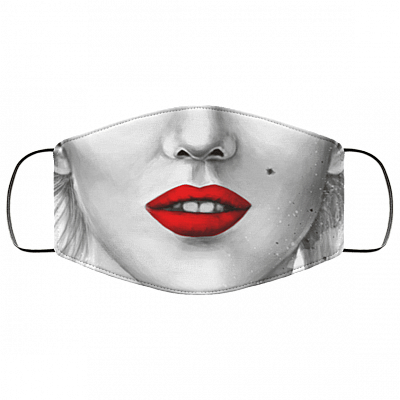 Marilyn Monroe Washable Reusable Custom Printed Cloth Face Mask Cover - Sexy Face Mask - Drawing Art Face Mask, White, Cloth Face Cover