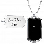 To My Son Always Remember To Stay Strong Stay Positive And Never Give Up From Mom Dog Tag Pendant Necklace - Dog Tag (Silver)