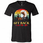Madea 6 Feet Back or 6 Feet Under Funny Social Distancing T-Shirt - V Neck, Black, V-Neck T-Shirt