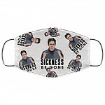 Sickness Be Gone Washable Reusable Custom – Funny Always Sunny in Philadelphia Printed Cloth Face Mask Cover, White, Cloth Face Cover