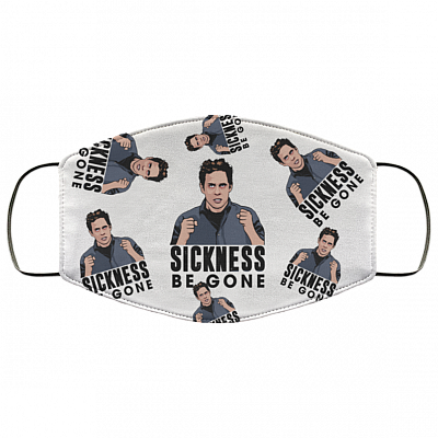 Sickness Be Gone Washable Reusable Custom – Funny Always Sunny in Philadelphia Printed Cloth Face Mask Cover, White, Cloth Face Cover
