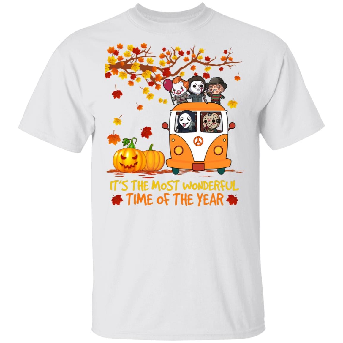 It's The Most Wonderful Time T-Shirt - Horror Movies Characters Shirt, White, Unisex T-Shirt