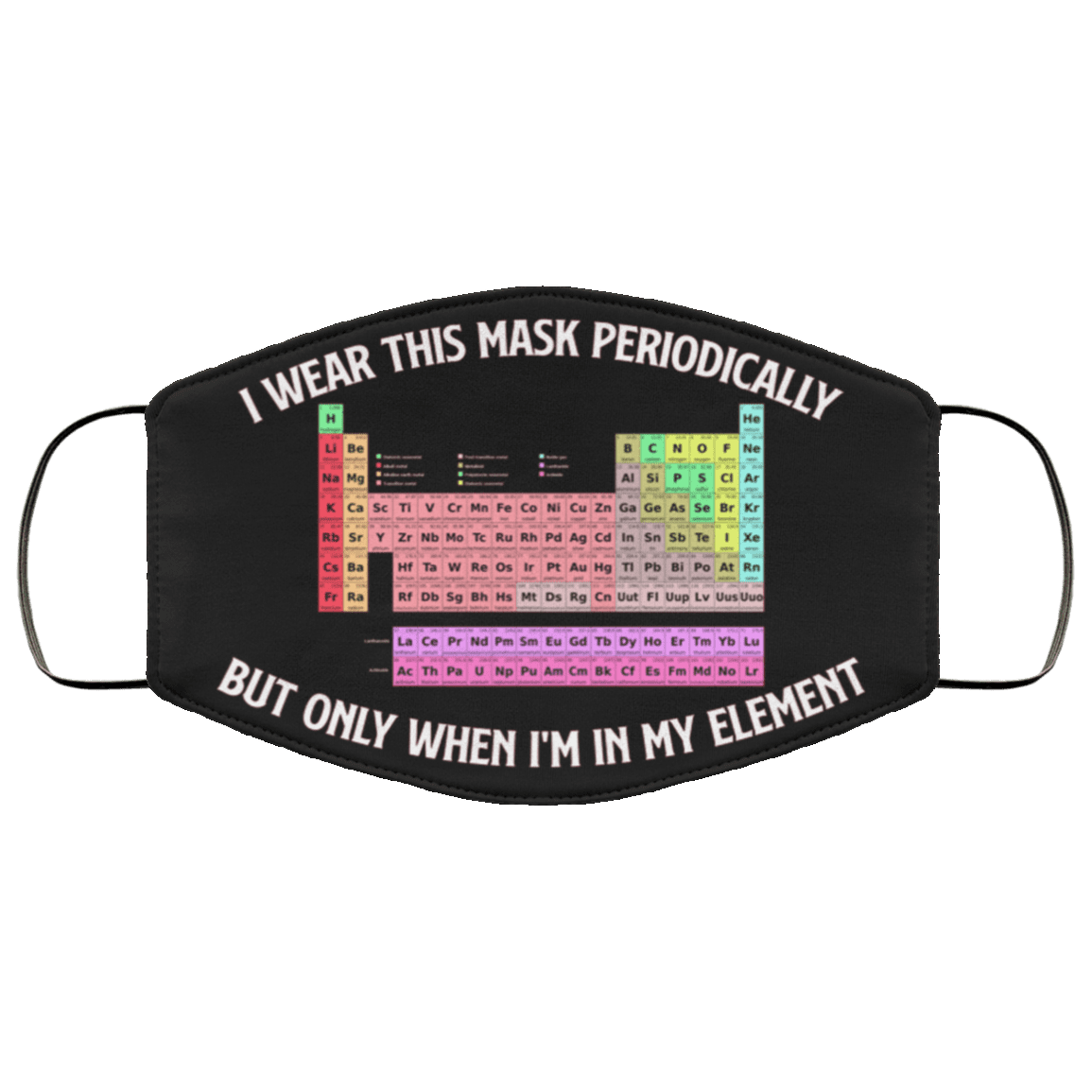 I Wear This Mask Periodically But Only When I'm In My Element Washable Reusable Custom - Cloth Face Mask Cover, Black, Cloth Face Cover