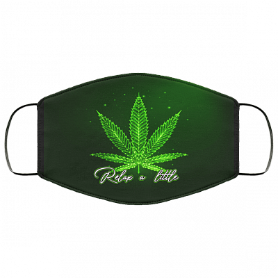 Relax A Little Washable Reusable Custom Printed Cloth Face Mask Cover, White, Cloth Face Cover