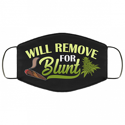 Will Remove for Blunt Washable Reusable Custom - Printed Cloth Face Mask Cover, White, Cloth Face Cover