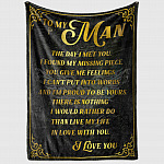 2VT. To My Man The Day I Met You blanket mockup