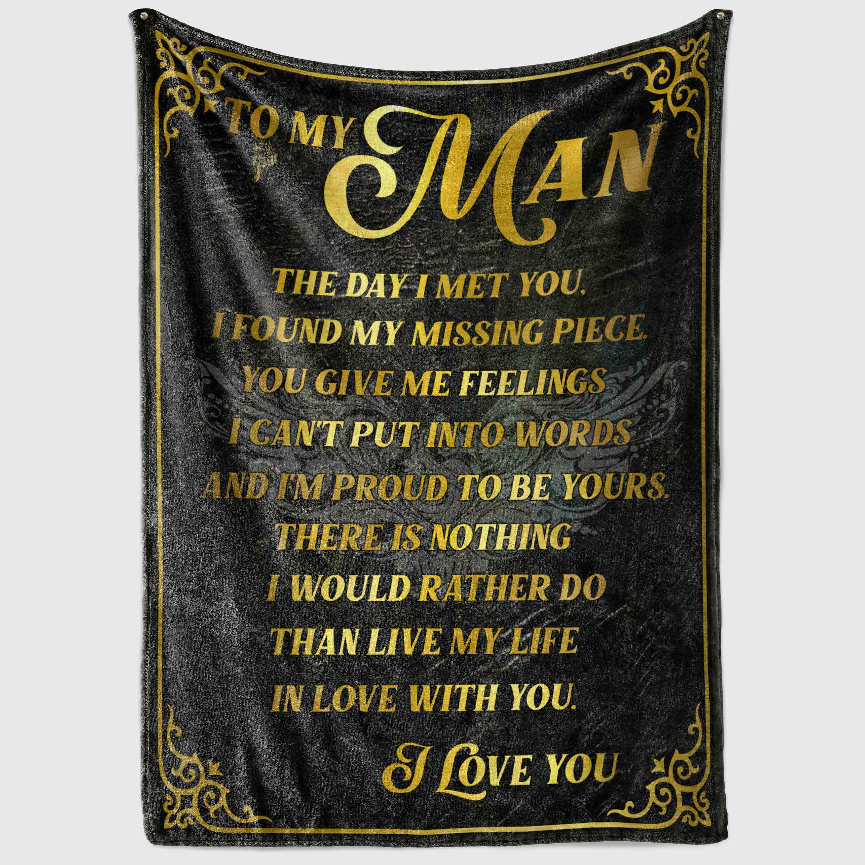 2VT. To My Man The Day I Met You blanket mockup