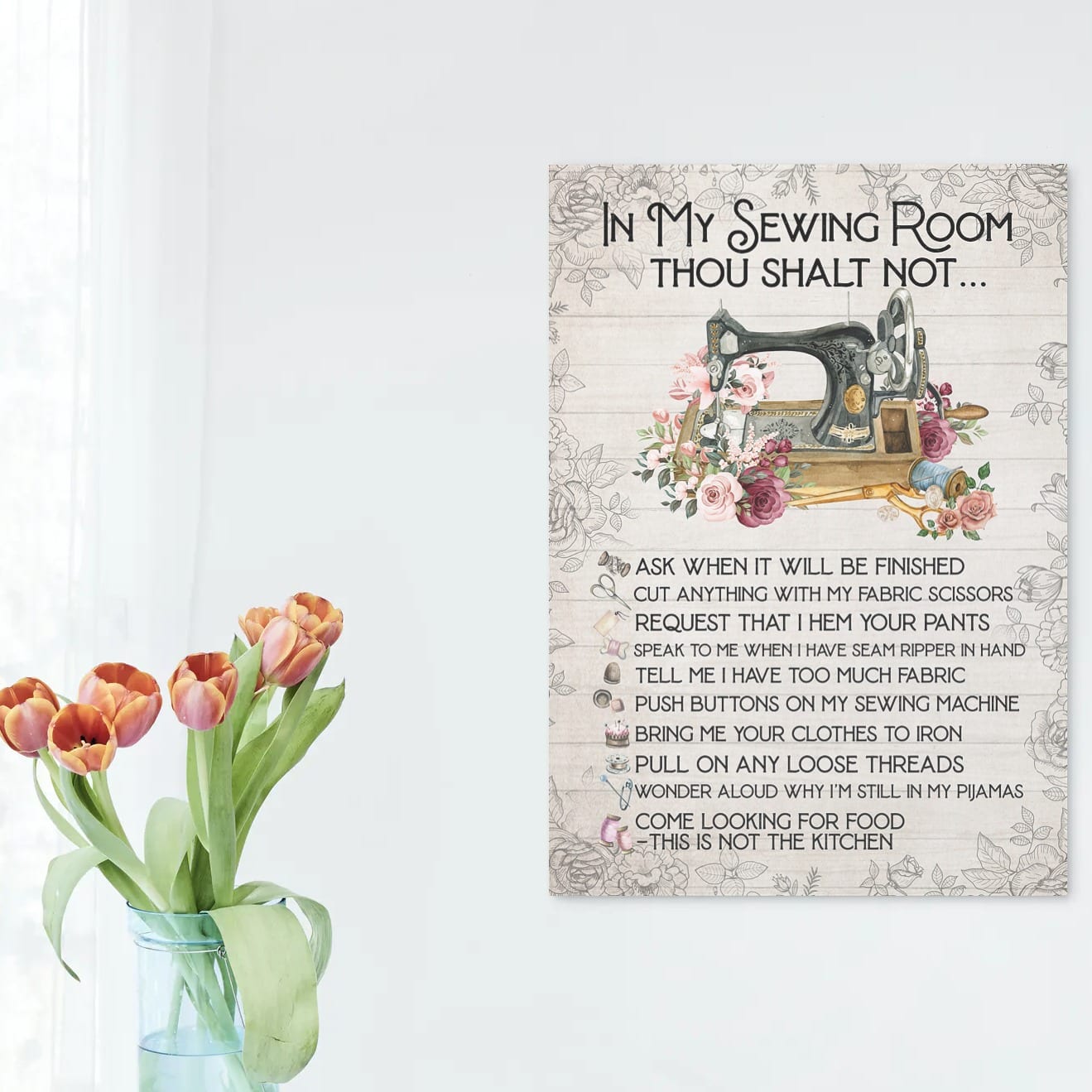 Wall Art For Sewing Room In My Sewing Room Gallery Wrapped Framed