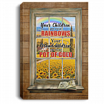 Your Grandchildren Are You Pot Of Gold Gallery Wrapped Framed Canvas Prints-Unframed Poster, White, 0.75'' Framed Canvas