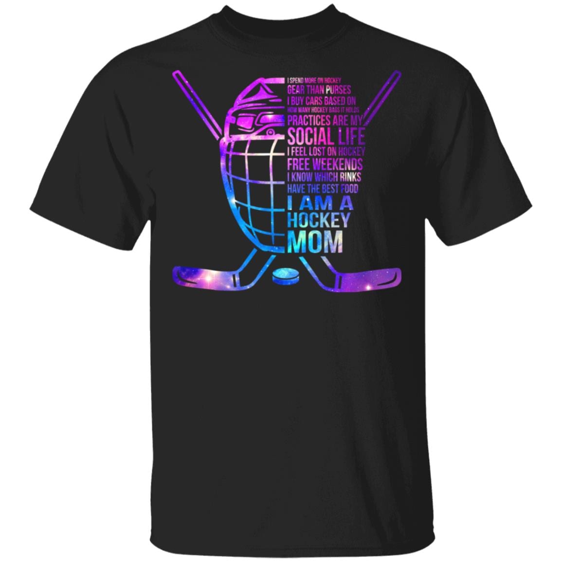 I Am A Hockey Mom T-Shirt - Funny Hockey Mom Shirt, Black, Unisex T-Shirt