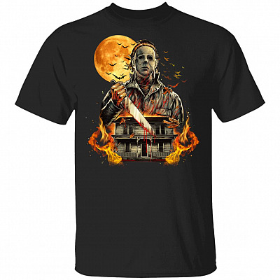 Myer Horror Movie Character T-Shirt - Halloween Shirt, Black, Unisex T-Shirt