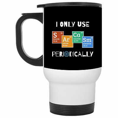 14 oz. White Travel Mug