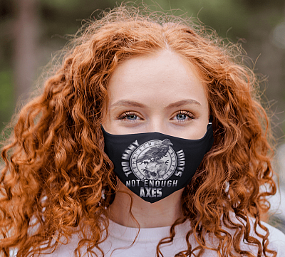 Alternative view of Viking Runes Cravens Too Many Idiots Not Enough Axes Washable Reusable Custom - Printed Cloth Face Mask Cover