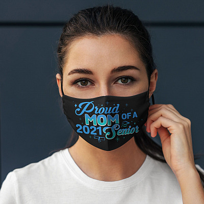 Alternative view of Proud Mom Of A 2021 Senior Washable Reusable Custom - Proud Mom Senior 2021 Printed Cloth Face Mask Cover