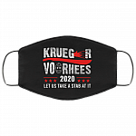 Krueger Vorhees Let Us Take a Stab at It Washable Reusable Custom - Printed Cloth Face Mask Cover, White, Cloth Face Cover