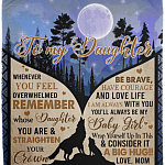 From Mom To My Daughter Whenever You Feel Overwhelmed Wolf Fleece Blanket – Premium Sherpa Blanket – Woven Blanket, White, Cozy Plush Fleece Blanket - 50x60 From Mom To My Daughter Whenever You Feel Overwhelmed Wolf Fleece Blanket – Premium Sherpa Blanket – Woven Blanket, White, Cozy Plush Fleece Blanket - 50x60