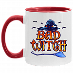 Bad Witch Good Witch Accent Mug, White/Red, 11 oz. Accent Mug