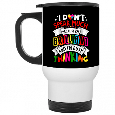 14 oz. White Travel Mug