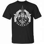 Viking Twin Ravens Odin Rune T-Shirt - Norse Mythology Shirt, Black, Unisex T-Shirt