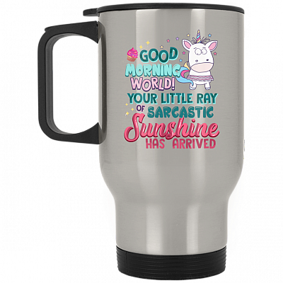 14 oz. Silver Travel Mug