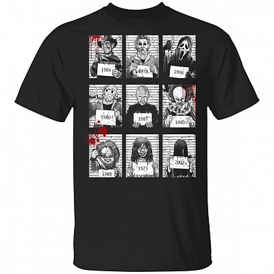 Horror Suspects Friends Halloween Squad Scary Movie T-Shirt - Michael Myers Penny Shirt, Black, Unisex T-Shirt