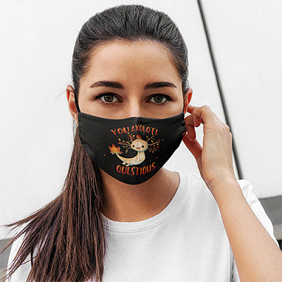 Alternative view of You Axolotl Questions Washable Reusable Custom - Funny Gift For Axolot Lover Printed Cloth Face Mask Cover