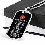 FIREFIGHTER'S PRAYER When I Am Called to Duty God Wherever Flames May Rage Dog Tag Pendant Necklace - Dog Tag (Silver)