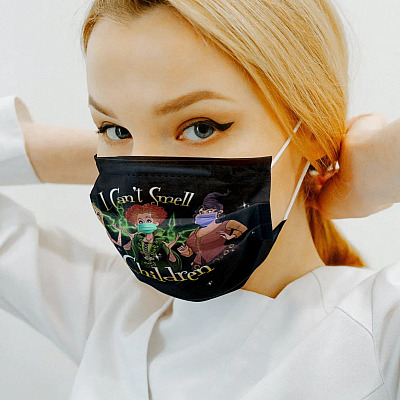 Alternative view of I Can't Smell Children Washable Reusable Custom – Funny Hocus Pocus Printed Cloth Face Mask Cover