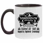 The Sanderson Witch Museum Home Of The Black Flame Candle Accent Mug, White/Black, 11 oz. Accent Mug