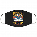 Proud Librarians Can Do Virtually Anything Pride Washable Reusable Custom - Printed Cloth Face Mask Cover, Black, Cloth Face Cover