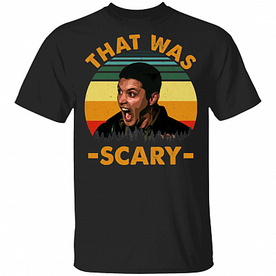 That Was Scary T-Shirt - Funny Vintage Movie Shirt, Black, Unisex T-Shirt