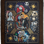 Couple Jack Nightmare Fleece Blanket - Mink Sherpa Blanket - Woven Blanket, White, Cozy Plush Fleece Blanket - 50x60