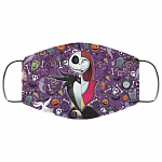 Nightmare Before Christmas Jack Skellington and Sally Washable Reusable Custom - Printed Cloth Face Mask Cover, White, Cloth Face Cover