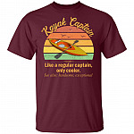 Funny Kayak Captain Definition T-Shirt Like A Regular Captain Only Cooler Kayak Captain Tee Shirt, Maroon, Unisex T-Shirt