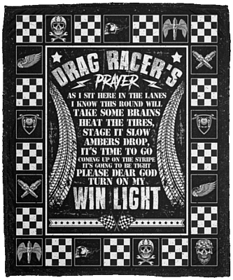Drag Racer's Prayer as I Sit Here in the Lanes I Know This Round Fleece Blanket - Sherpa Blanket - Woven Blanket, White, Cozy Plush Fleece Blanket - 50x60