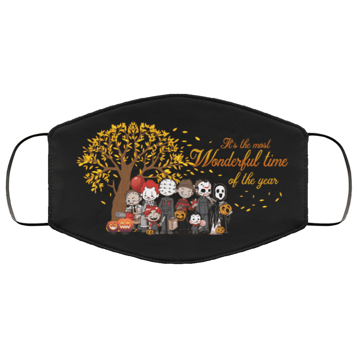 It's The Most Wonderful Of The Year Halloween Friends Horror Movies Creepy Characters Washable Reusable Custom - Printed Cloth Face Mask Cover, Black, Cloth Face Cover It's The Most Wonderful Of The Year Halloween Friends Horror Movies Creepy Characters Washable Reusable Custom - Printed Cloth Face Mask Cover, Black, Cloth Face Cover